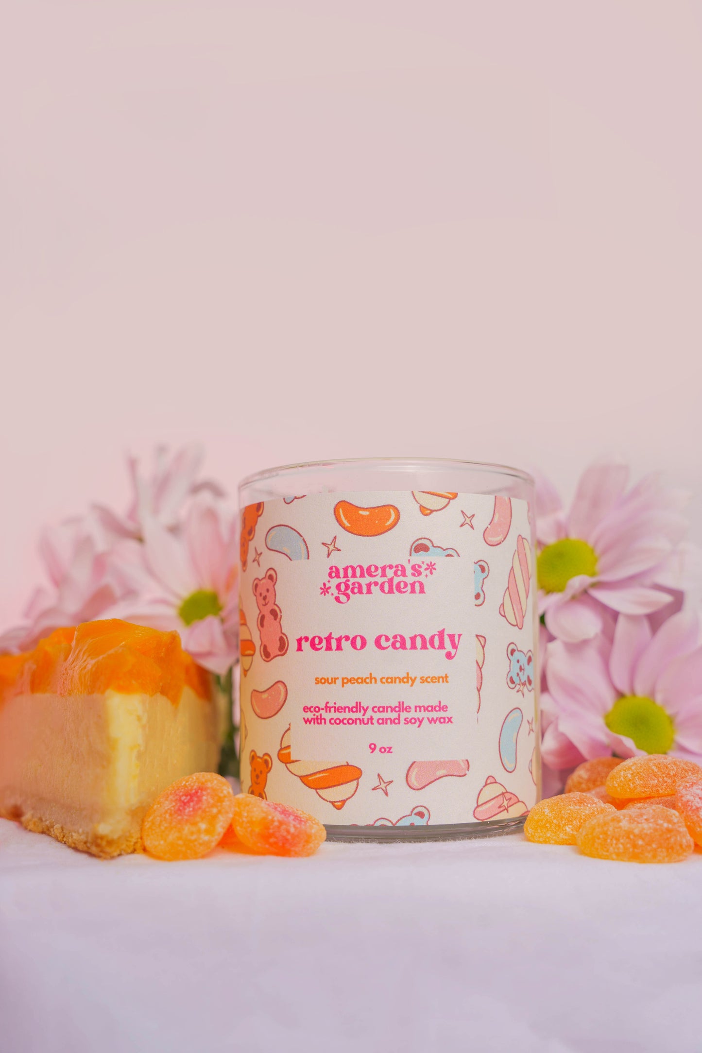 Retro Candy Candle | fuzzy peach